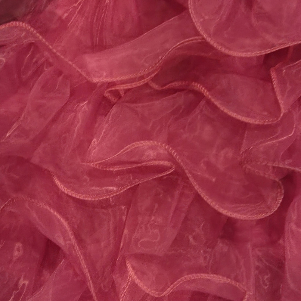 Elegant Pink Ruffled Halter Dress - Picture 4 of 4